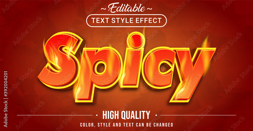 Poster red spicy text effect - editable text effect
