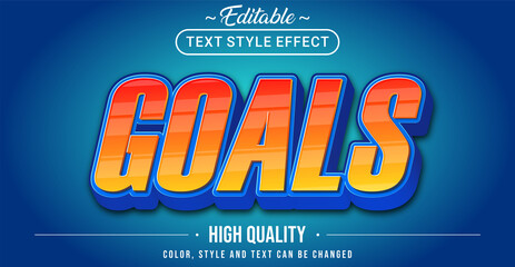 3D Goals text effect - Editable text effect