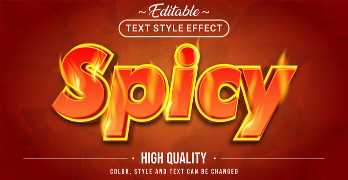 Red Spicy text effect - Editable text effect