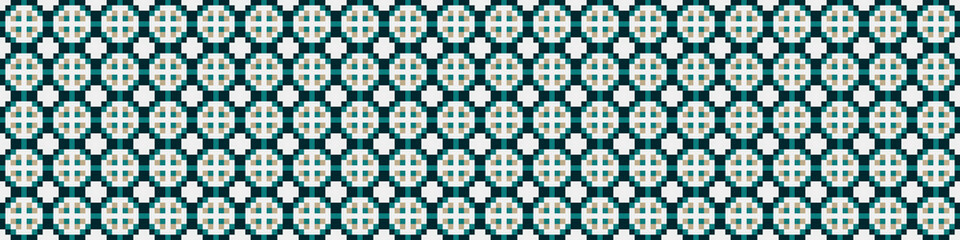 Abstract Cross Pattern Dots Logo generative computational art illustration