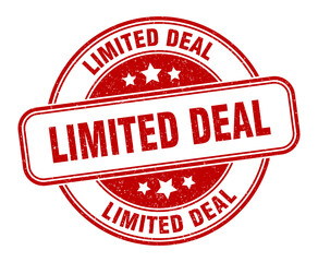 limited deal stamp. limited deal label. round grunge sign