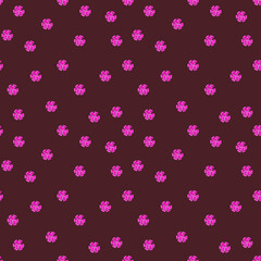 Beautiful party seamless pattern of watercolor bright purple bows.On burgundy background.Cute hand drawn illustration.For gift paper,packaging,wallpaper,wrapping,fabrics,prints,textiles.