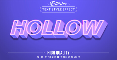 Fototapeta premium Hollow text effect - Editable text effect