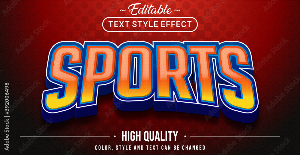 Poster sport text effect - editable text effect