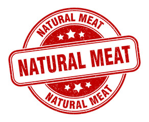 natural meat stamp. natural meat label. round grunge sign
