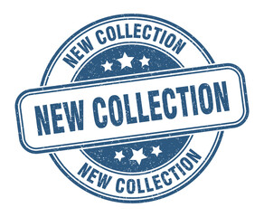 new collection stamp. new collection label. round grunge sign