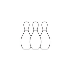 Fototapeta premium bowling pin icon symbol sign vector