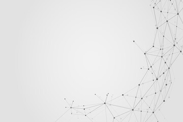 Abstract connecting dots and lines, Polygonal background, technology design, vector illustrator