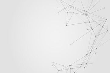 Abstract connecting dots and lines, Polygonal background, technology design, vector illustrator