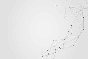 Abstract connecting dots and lines, Polygonal background, technology design, vector illustrator