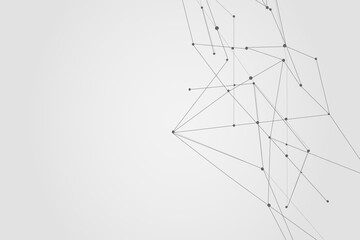 Abstract connecting dots and lines, Polygonal background, technology design, vector illustrator