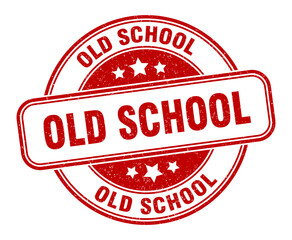old school stamp. old school label. round grunge sign