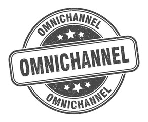 omnichannel stamp. omnichannel label. round grunge sign