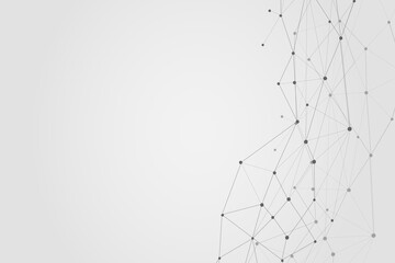 Abstract connecting dots and lines, Polygonal background, technology design, vector illustrator