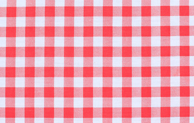 red and white checkered tablecloth