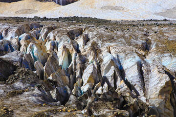 melting glacier mountain, global warming and nature disaster, glaciers
