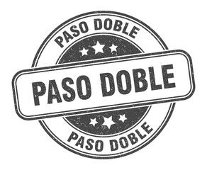 paso doble stamp. paso doble label. round grunge sign