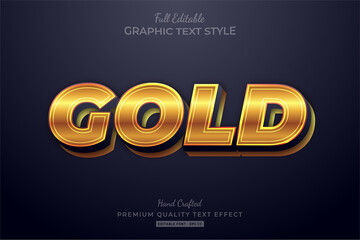 Gold Glow Editable Text Effect
