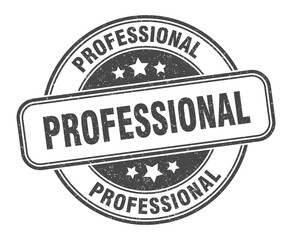 professional stamp. professional label. round grunge sign