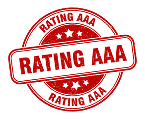 rating aaa stamp. rating aaa label. round grunge sign