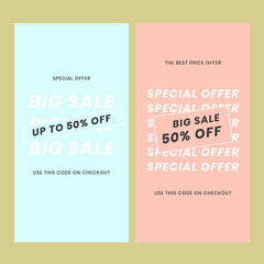 Web banner social media promotion template minimal modern design vector