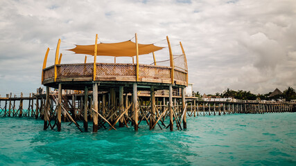 Pier with restaurant