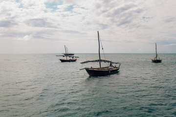 Obraz premium fishing boats in the sea