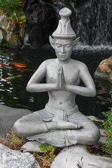 Skulptur im Tempel in Bangkok Glaube