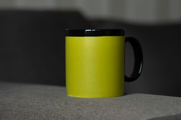 Coffee cup template. Blank mug printing design template