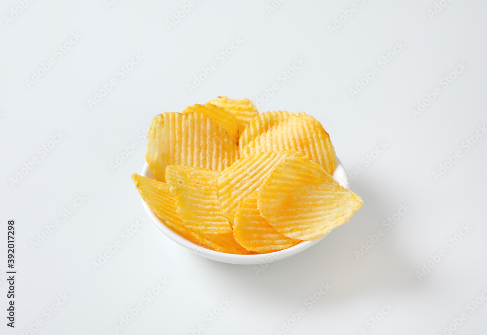 Poster Ridged potato chips