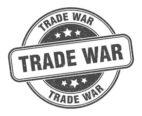 trade war stamp. trade war label. round grunge sign