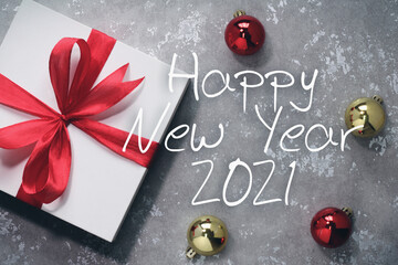 Happy new year 2021 with gift.
