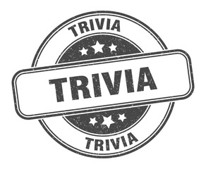 trivia stamp. trivia label. round grunge sign
