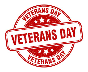 veterans day stamp. veterans day label. round grunge sign