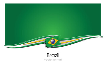 Brazil Flag with colored hand drawn lines in Vector Format