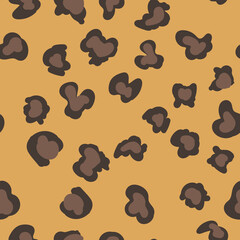 Animal print vector seamless pattern. Hand drawn exotic nature texture background.