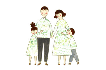 ガーデニング好きな幸せ家族