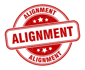 alignment stamp. alignment label. round grunge sign