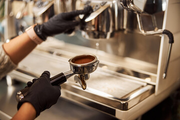 Changing setting before making another cup of espresso