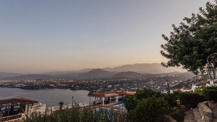 sunset in the mountains