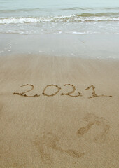 Nouvelle année 2021 à la plage