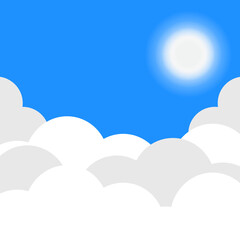 sky and cloud background vector design illustration