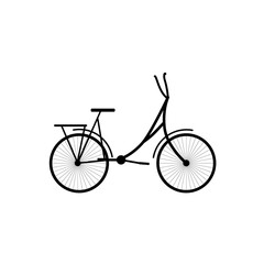 Fototapeta na wymiar bike in vector black white illustration