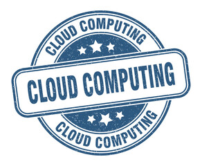 cloud computing stamp. cloud computing label. round grunge sign