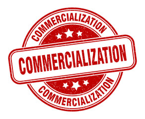 commercialization stamp. commercialization label. round grunge sign