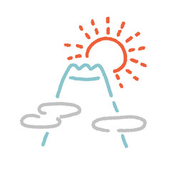 シンプルな山のイラスト