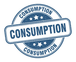 consumption stamp. consumption label. round grunge sign