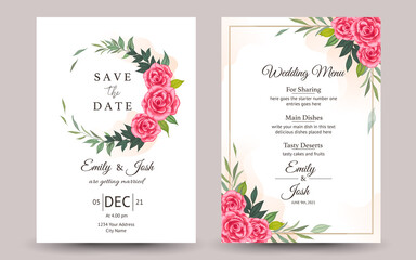 wedding invitation and greeting card template