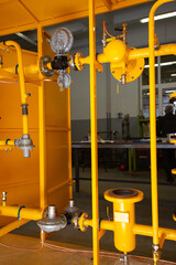 service distribution center wardrobe gas industry. yellow pipes