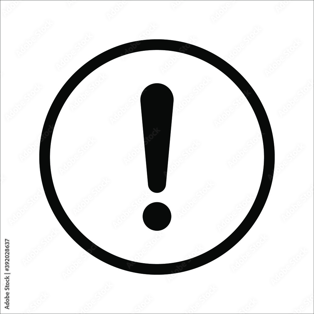 Poster warning icon vector modern design in trendy style for web site and mobile app.